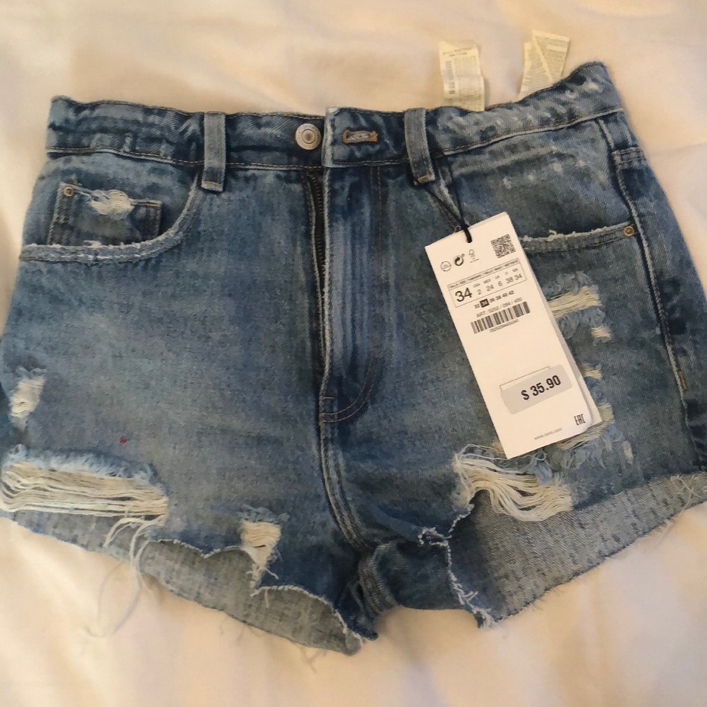 NWT zara denim shorts